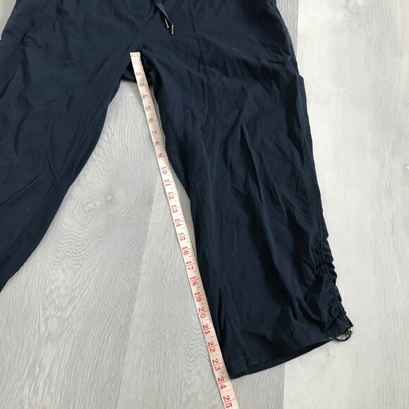 LULULEMON WOMENS STUDIO PANT BLUE CROP WIDE LEG 12 - Picture 4 of 9